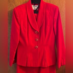 VTG Kasper ASL Petite Tailored Jacket Mid Length Pencil Skirt Vintage 90s